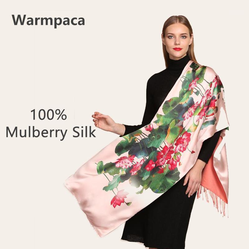 

Scarves Warmpaca 100% Pure Silk Ladies' Scarf, Blue;gray