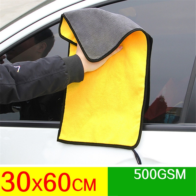 

30x30/60CM Wash Microfiber Towel Car Cleaning Drying Cloth Hemming Care Cloth Detailing Wash Towel