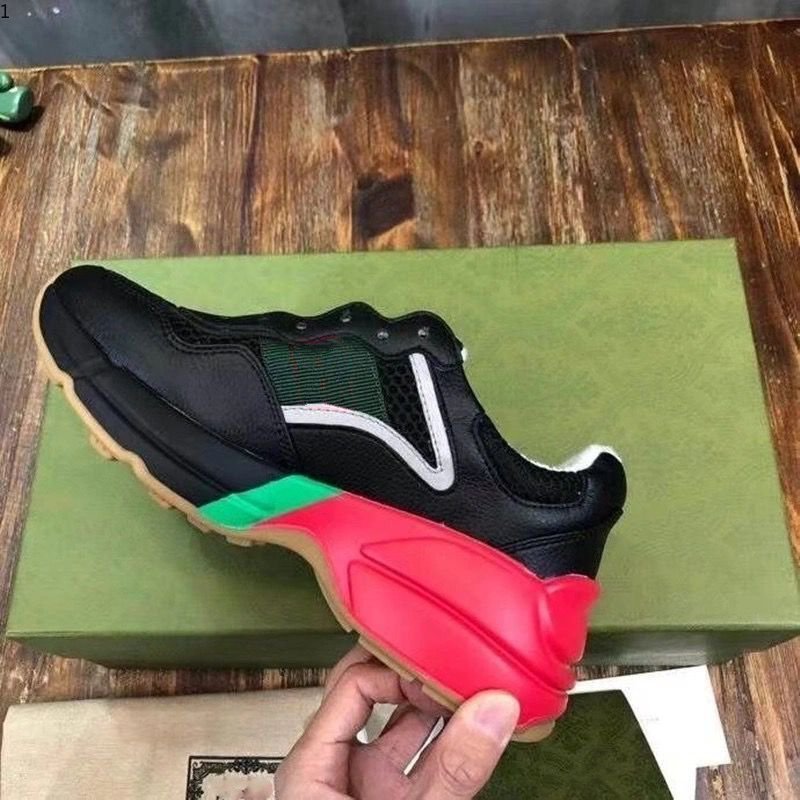 

Dio Rhyton Casual Shoes Dad Sneaker Paris Fashion Designer Men and Women Shoe Platform Sports Strawberry Wave Mouth Tiger Web Print 34-45 mkjjj001