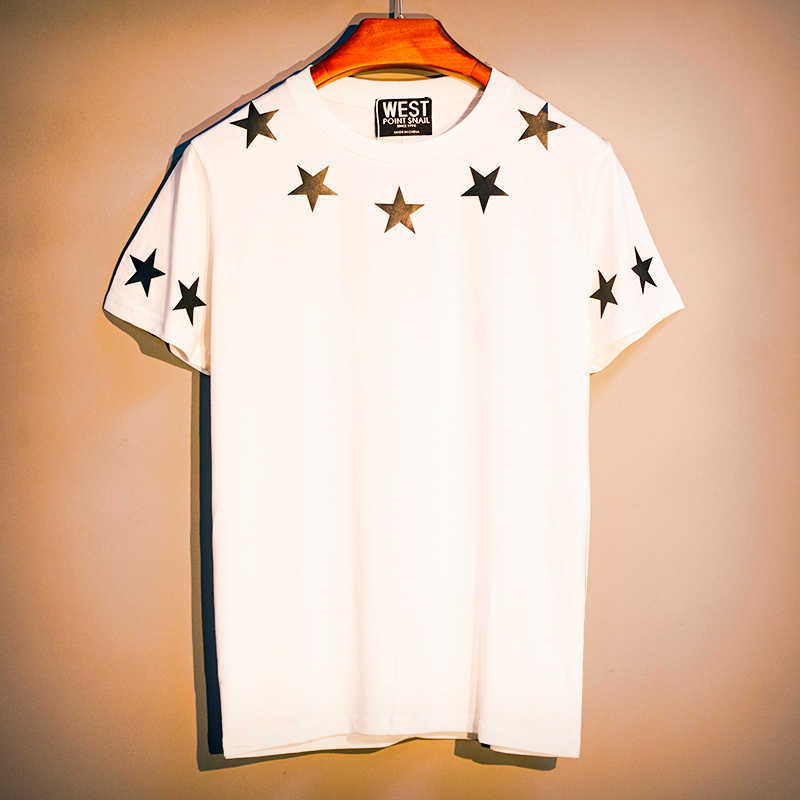 

Arrival O-Neck T Shirt Men Cotton Loose And Lovers Sale Free Print Short Brand Clothing Tshirt Homme 210629, White