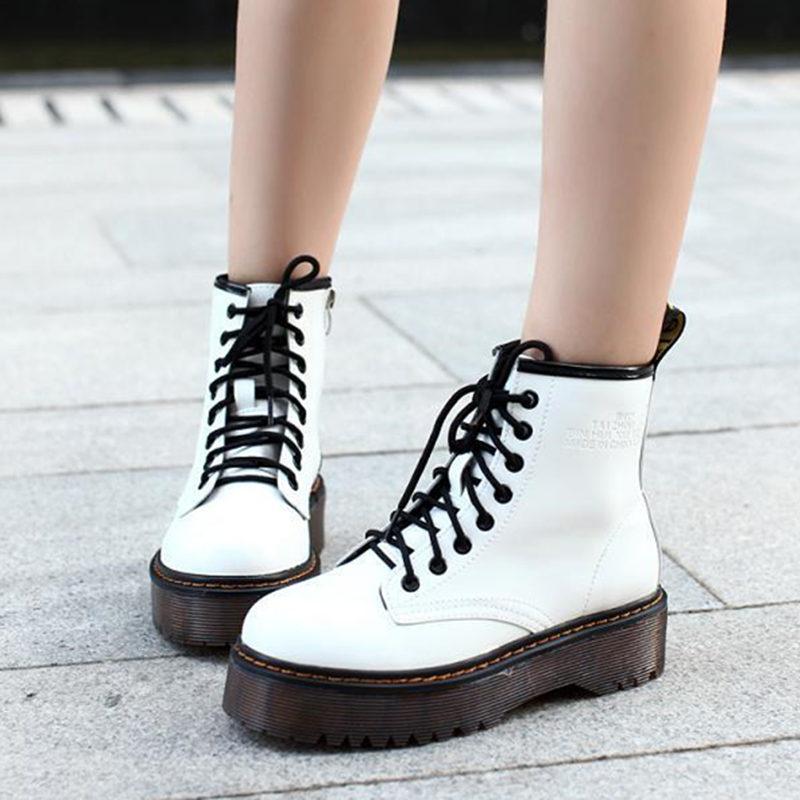 

Boots Women's 2021 Autumn Platform Sponge Cake Punk Shoes Wholesale, Black