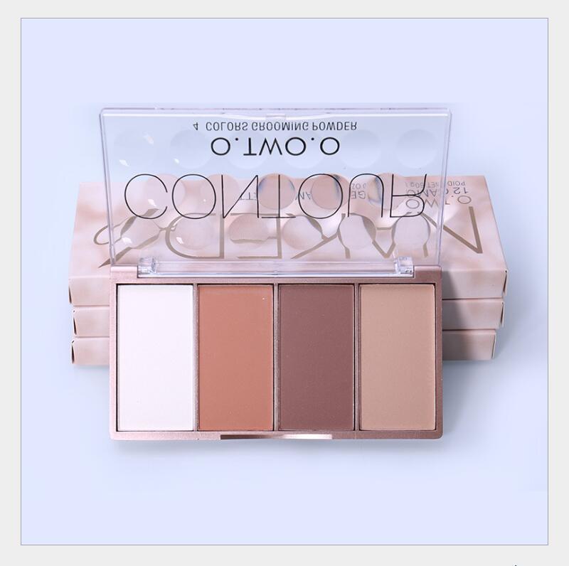 

O.TWO.O Contour Bronzers Palette Face Shading Grooming Powder Makeup 4 Colors Long-Lasting Make Up Contouring Bronzer Cosmetics, Customize