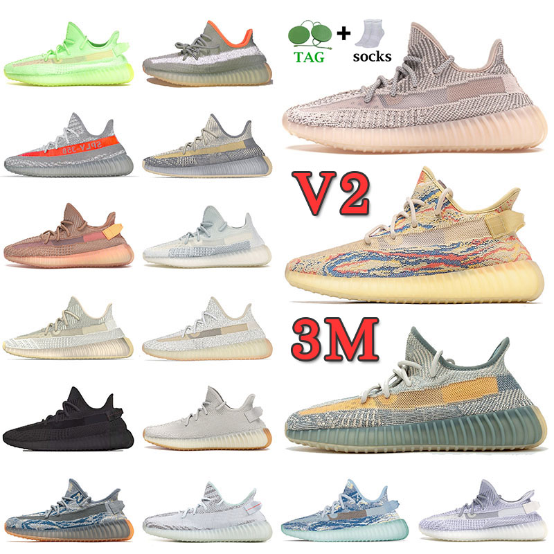 

Top Quality men women Running Shoes V2 3M Designer Sport Male Sneaker Synth Tail Light Linen israfil Oreo Green Glow in Dark Black white str