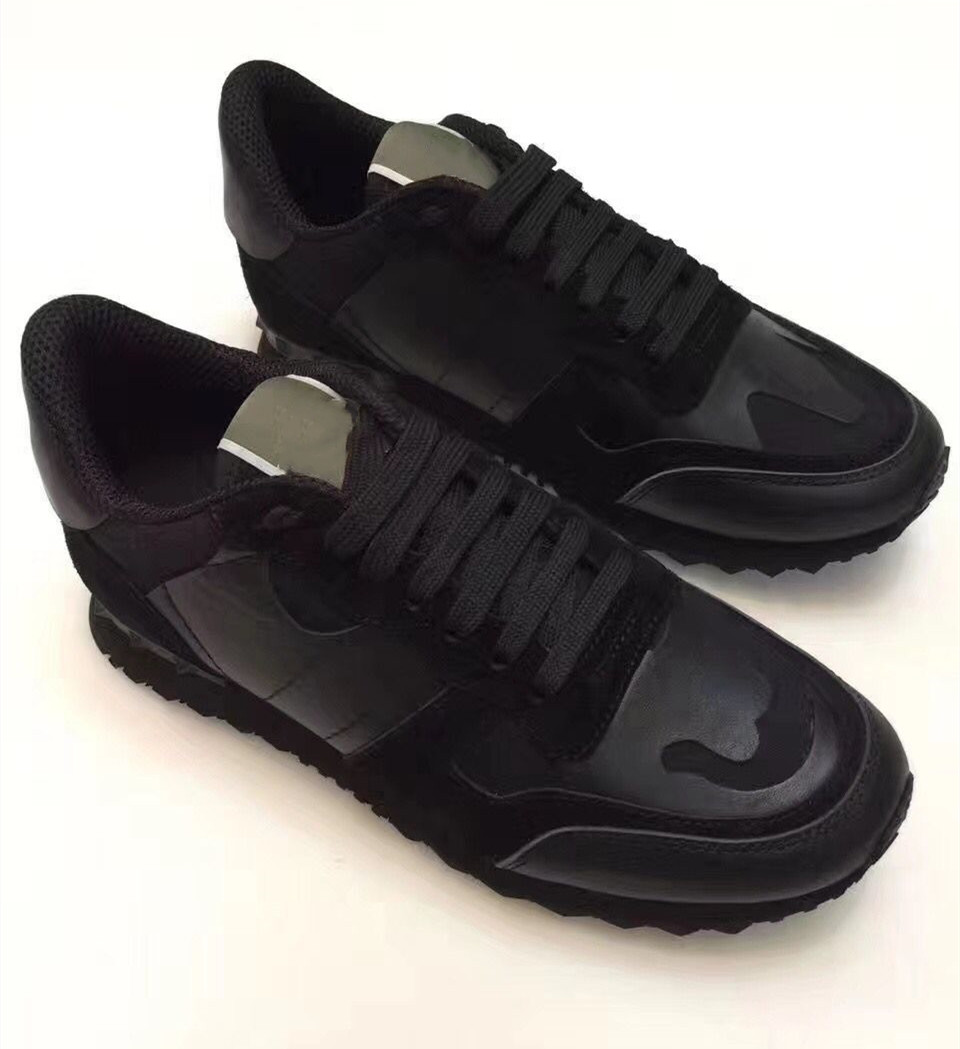 

[original box] Fashion shoe Stud Camouflage Sneakers Shoes Footwear Men shoes Women Flats Luxury Designer Rockrunner Trainers Casual Shoes, Colour11