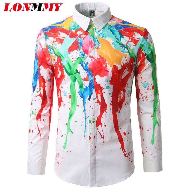 

Hawaii Blouses Men Shirt Long Sleeve Casual Slim Fit Camisa Social Masculina Shirts Dress Color Ink 2021 Men's, Dc66