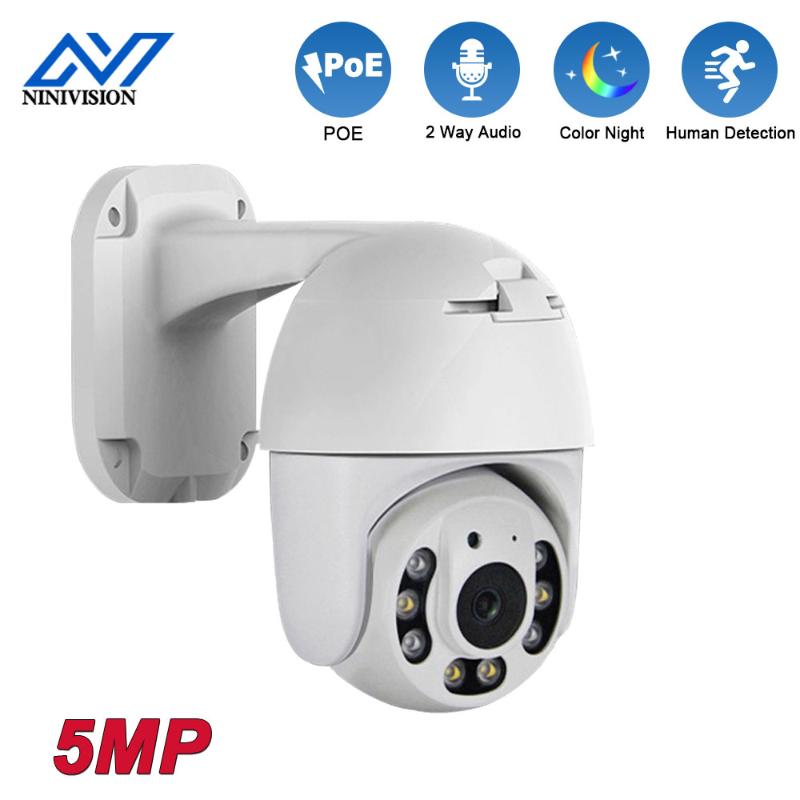 

Cameras NINIVISION 5MP PTZ IP Security Camera H.265 Outdoor Waterproof Color Night CCTV Video Surveillance With Two Way Audio