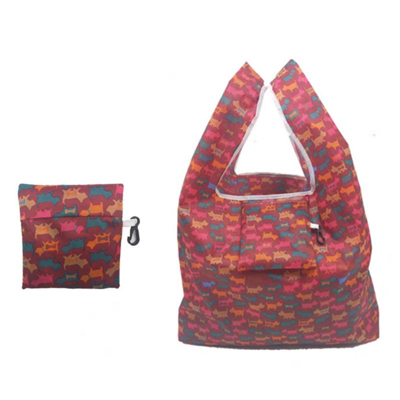 

Shopping Bags Folding Causal Bag Tote Large Fashion Simple Pouch Portable Reusable Women Eco-friendly Polyester Storage, Maple tree