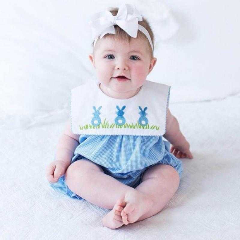 

Baby Boutique Rompers Toodler Boy Grls Smocking Clothes Sweet born Christmas Spanish Clothing 210615, Blue romper