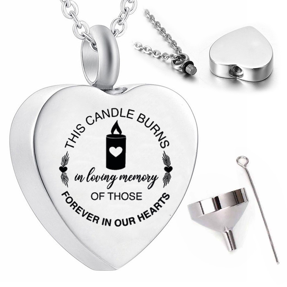 

Funeral souvenirs pendant candle cremation jewelry for women men ashes necklace urn