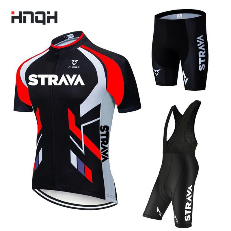 

Racing Sets STRAVA Cycling Jersey Anti-sweat Bicycle Short Sleeve Clothing Sportswear Bike Shorts Bib Pants For Men, Black;blue