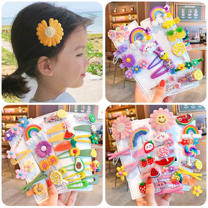 

Children's hair clip Girl's hair clip Headdress Side fringe clips Girl's baby Korean cute broken hairs BB clips, Red