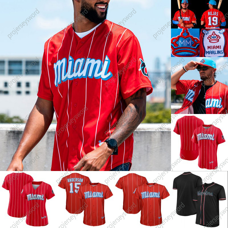 

Miami 2021 City Connect Marlins Brian Anderson Jersey Sandy Alcantara Sixto Sanchez Jazz Chisholm Lewis Brinson Adam Duvall Anthony Bass Joh, Blue;black