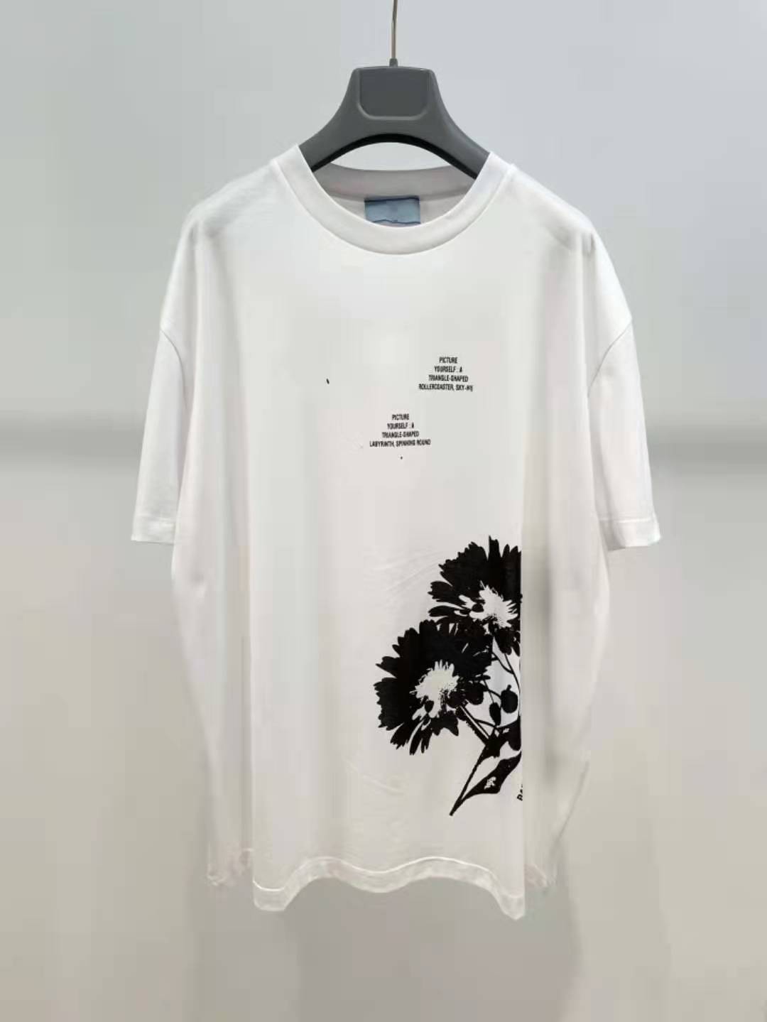 

21SS early spring Short sleeve Tee Men Women High Street Fashion paris T-Shirts Summer Breathable Tee zdlp0403., White;black