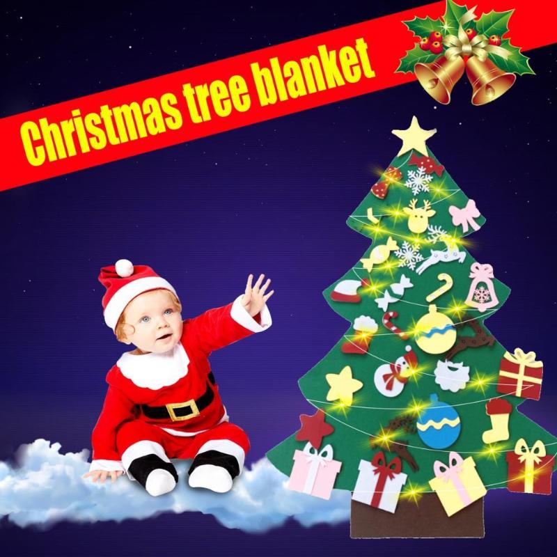 

Christmas Decorations Felt Tree Enrich Color Knowledge DIY Exquisite Decor For Home Holiday Long Lifespan Xmas