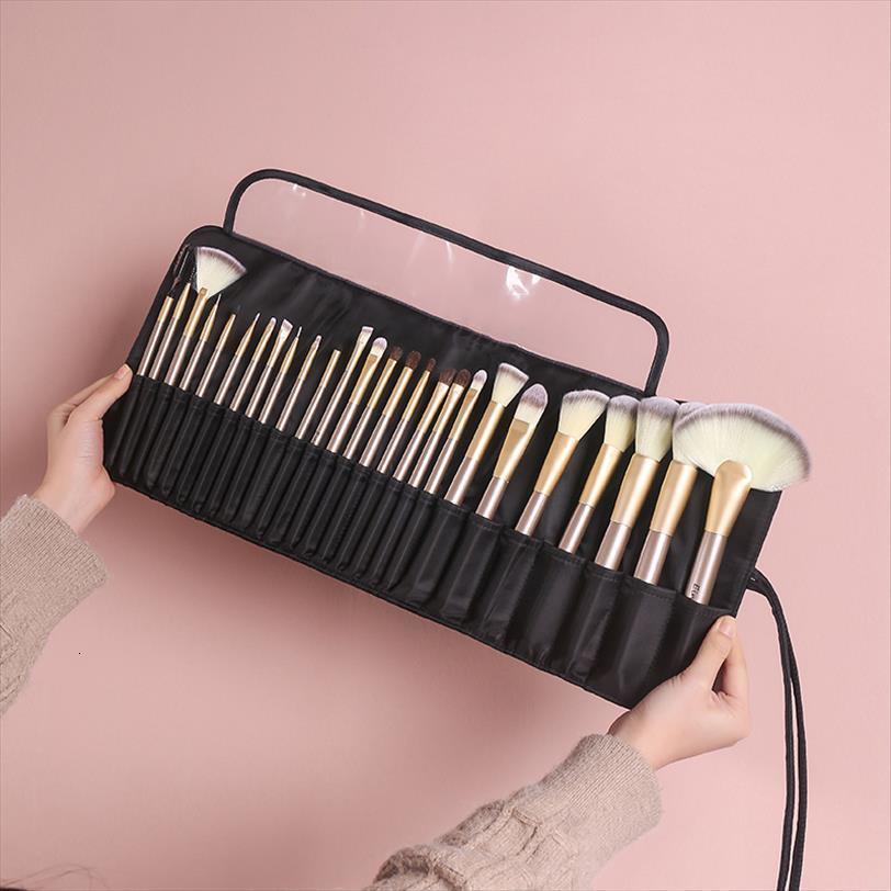 

makeup professional artist womens cosmetic bags brush travel organizer brushes fold tools empty
