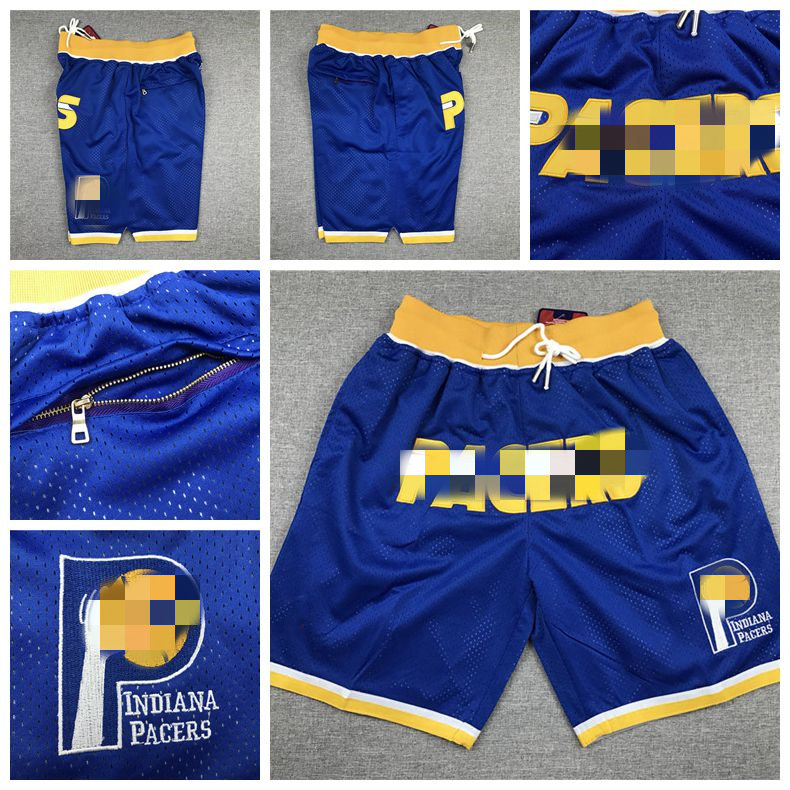 

Retro Mens Just Don Basketball short Stitched Sweatpants Hip-hop City Indiana Pacers Edition shorts Black Red