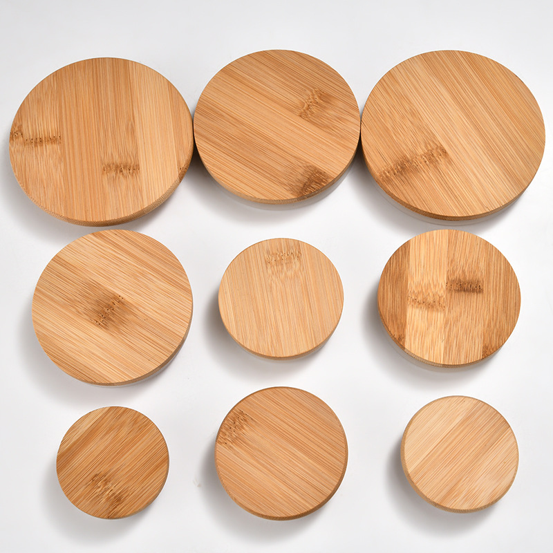 

Bamboo Jar Lid with Silicone Ring Kitchen Tools 6-11cm Accepet Customized LOGO