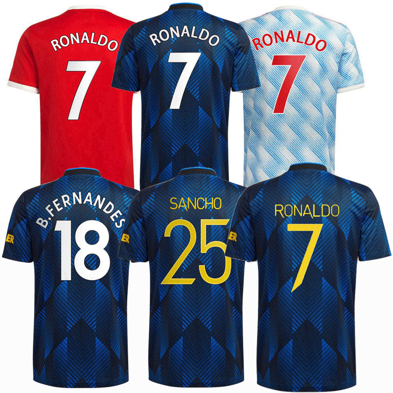 

Manchester 2021 2022 sancho CAVANI Varane Soccer Jerseys ALEX TELLES MAGUIRE B.FERNANDES GREENWOOD RASHFORD Football 21 22 WAN-BISSAKA UTD FRED DE GEA shirts 4XL, Home