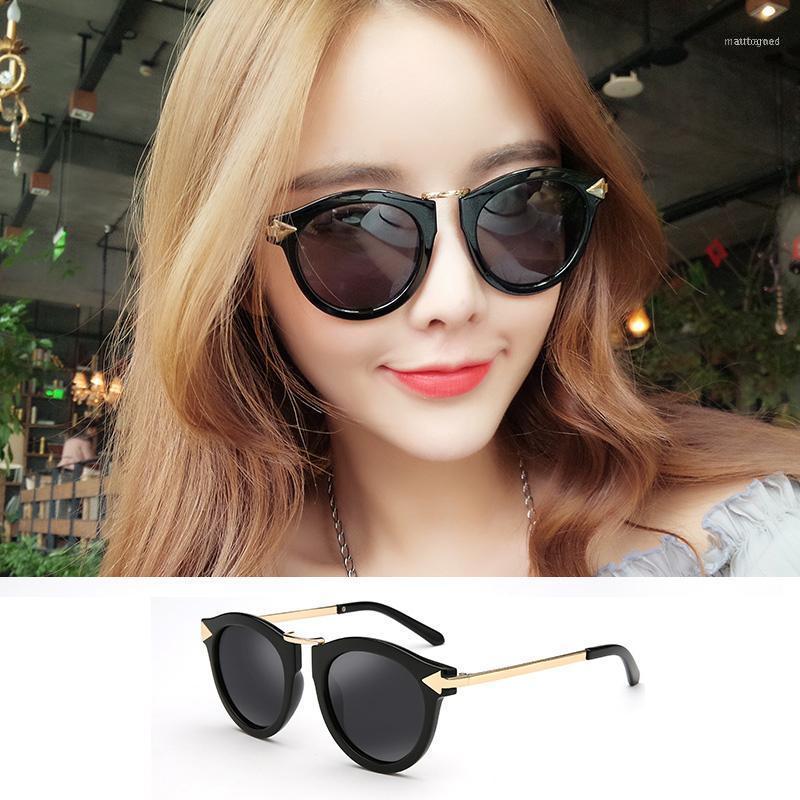 

Sunglasses Elbru Arrows Women 2021 Vintage Shades Lady Retro Round Sun Glasses For Female Gafas UV4001