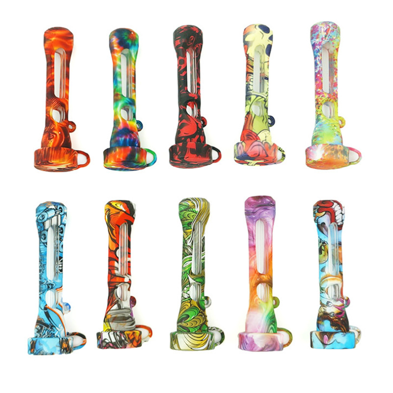 

Removable 3.6inches Colorful Silicone Pipe easy to Clean Hand-Pipe Tobacco Pipes