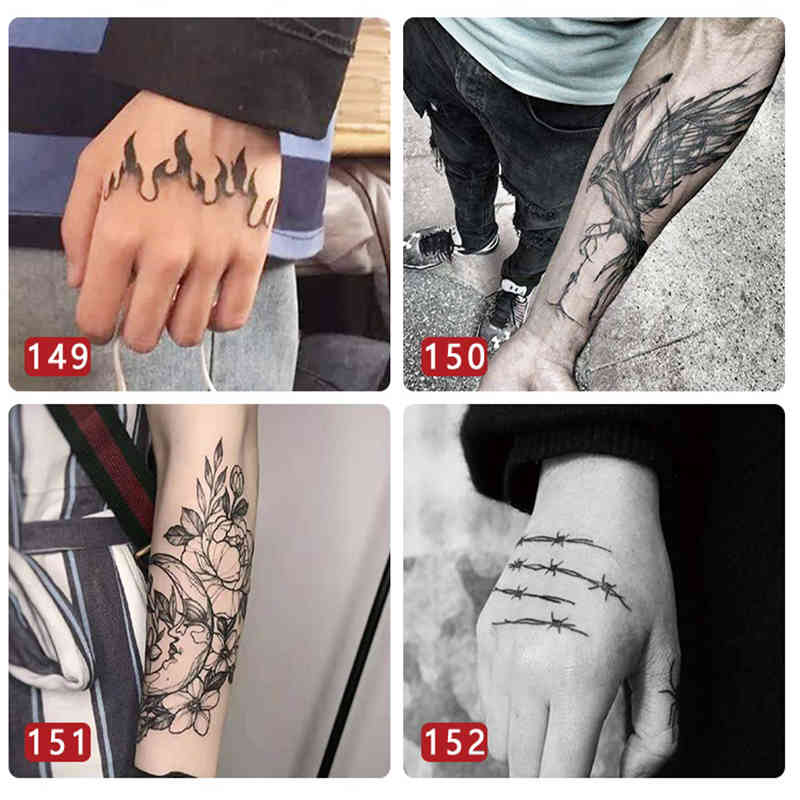 

10pcs/lot mixed temporary tattoos custom sexy hand armband tattoo patterns words rose peony flowers wings tatoo fake waterproof