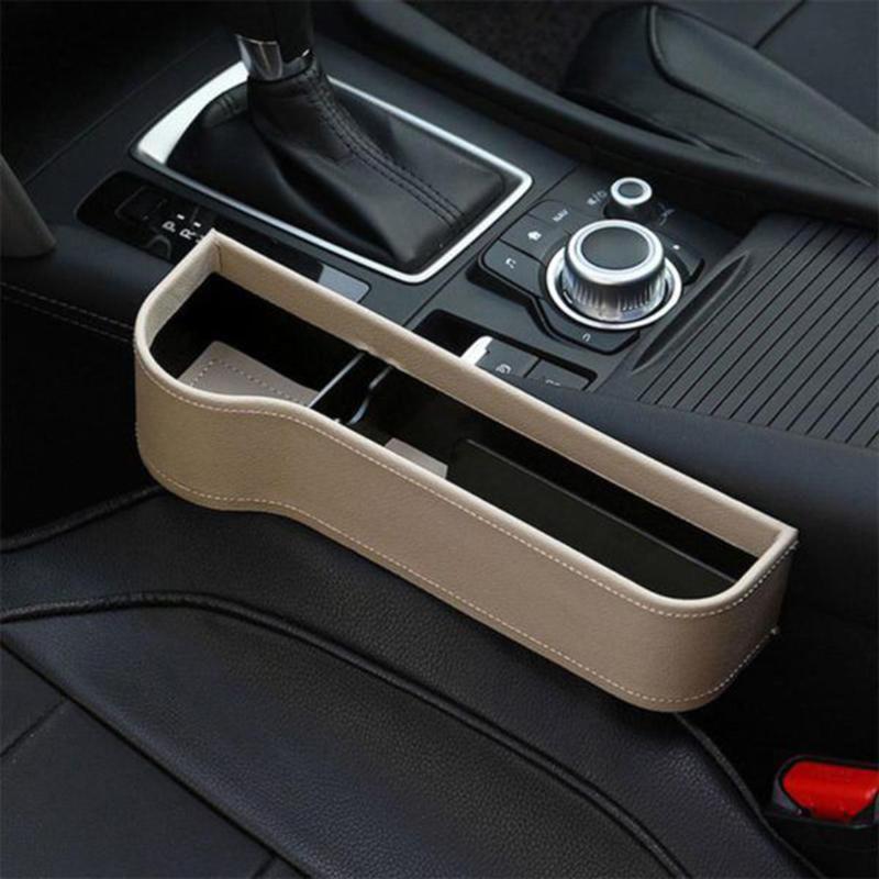 

Car Organizer Universal Seat Phone Holder Pocket PU Leather Crevice Storage Box Bottle Cup
