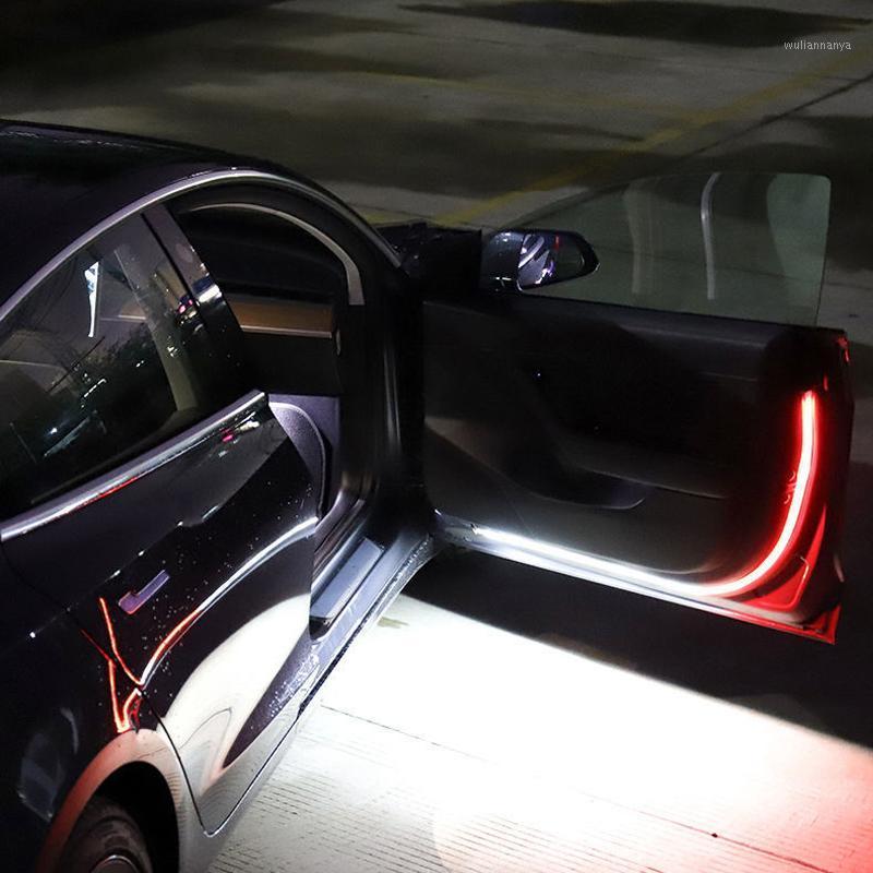 

Emergency Lights Car Door LED Opening Warning Waterproof Decor Signal Lamp Strips Red White Interior Auto Accessory 12V Universal