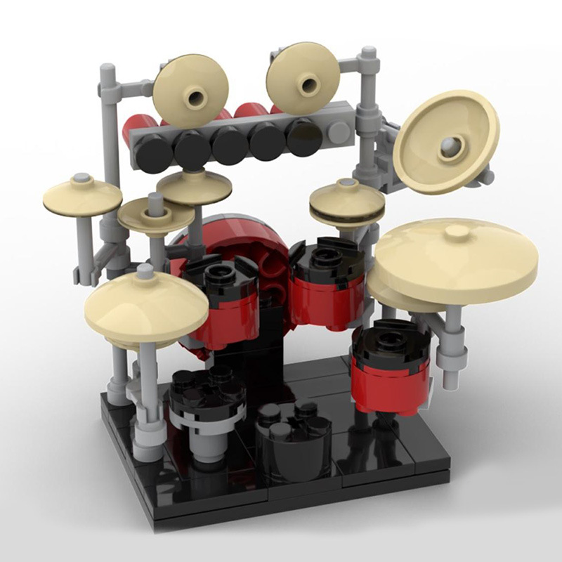 

Moc-24121 classic creative series musical instrument rack drum compatible LEGO assembled building block puzzle toy set