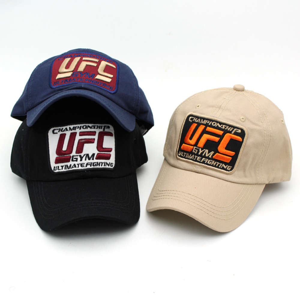 

snapbacks Hat UFC embroidered cotton baseball cap men's and women's outdoor leisure sun shading, Black;white