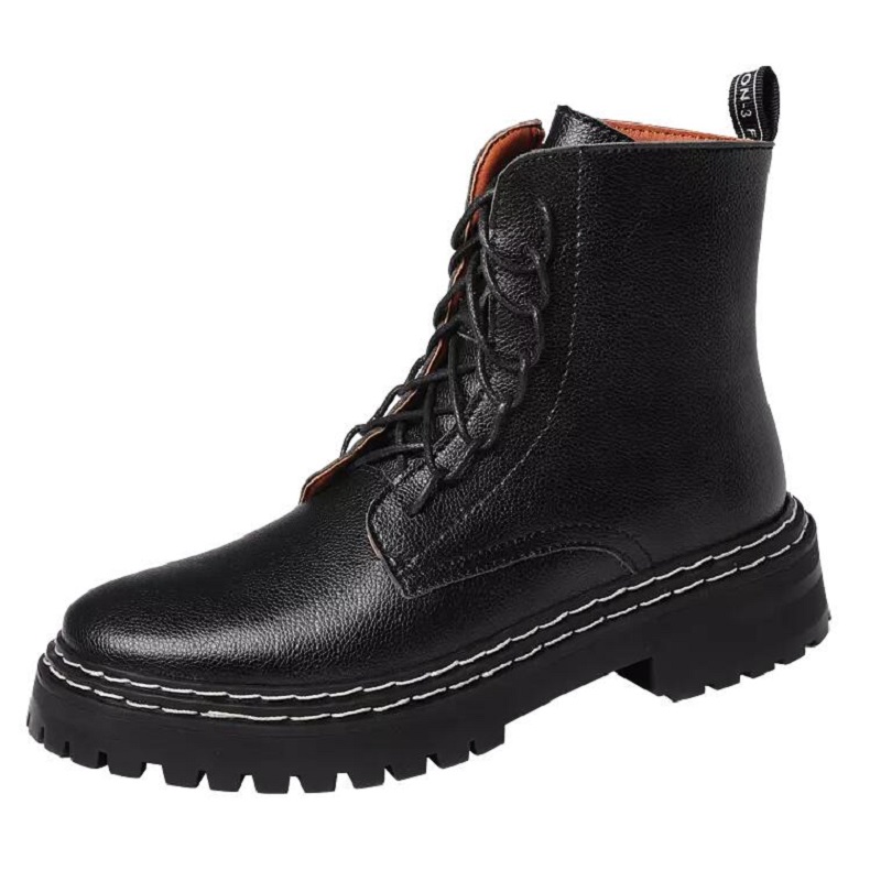 

Women Boots Platform Shoes Triple Black Womens Cool Motorcycle Boot Leather Shoe Trainers Sports Sneakers Size 35-40 02, 1 35-40