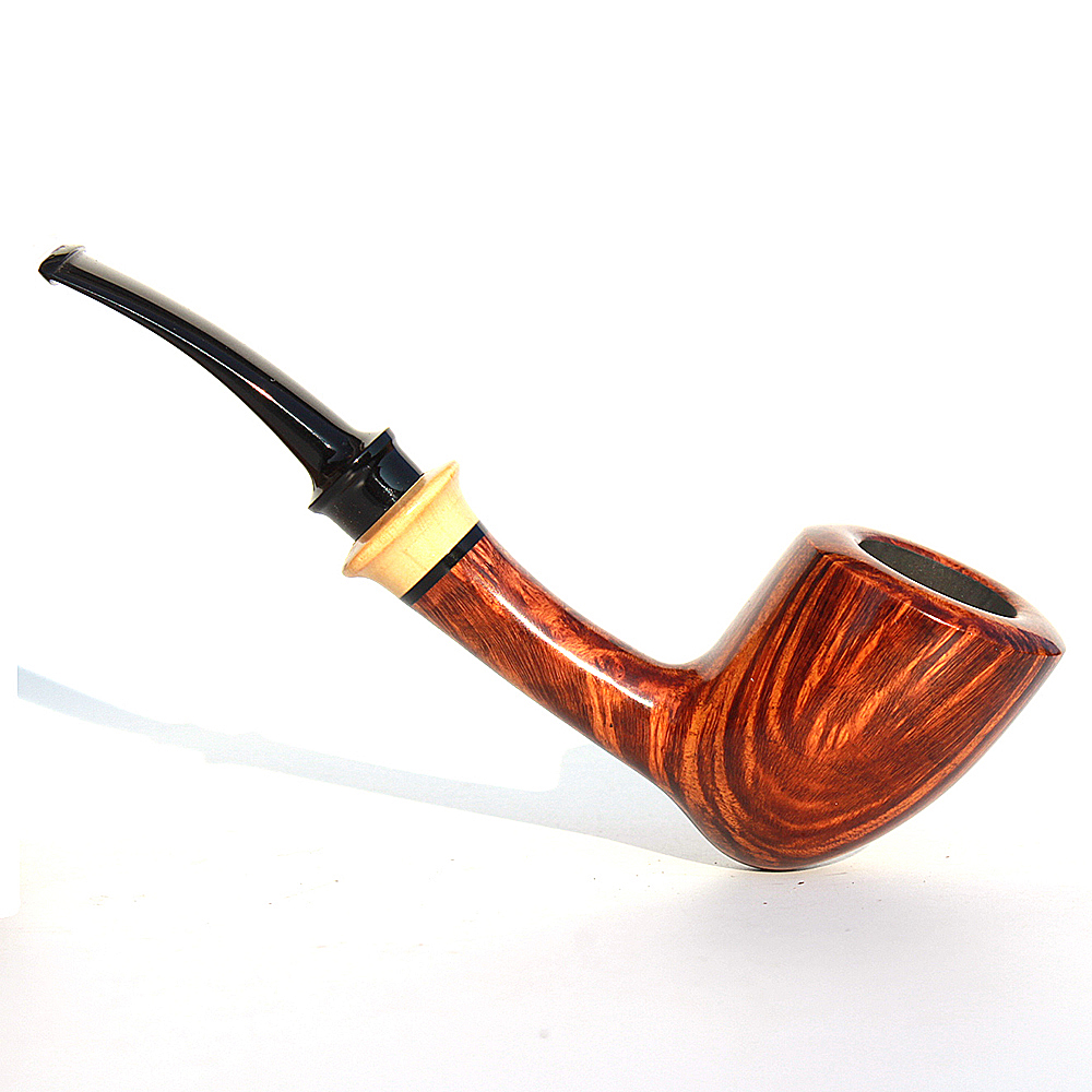 

Free Handmade Briar Pipe #MN036, Black;brown