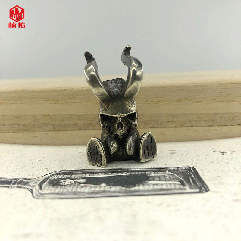 

Brass Knife Bead White Hell Little Devil Paracord Pendant Outdoor Tool Accessories Gadgets