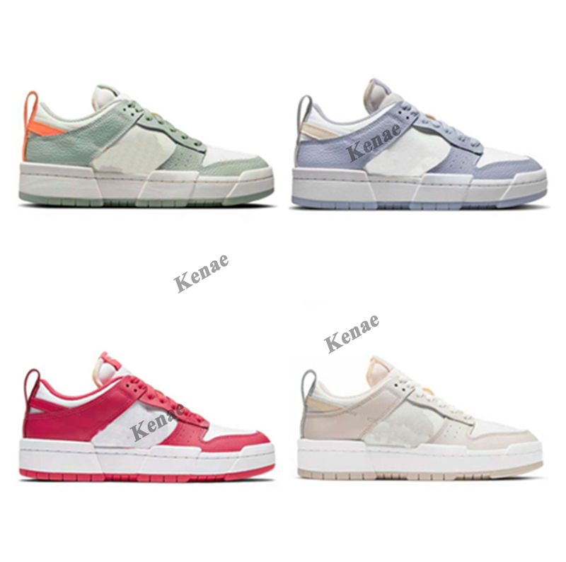 

High Quality Dunks Low Disrupt Skateboard Shoes Women Desert Sand Violet White Green Orange Red Casual Sneakers Cool Shoe, Bubble wrap packaging