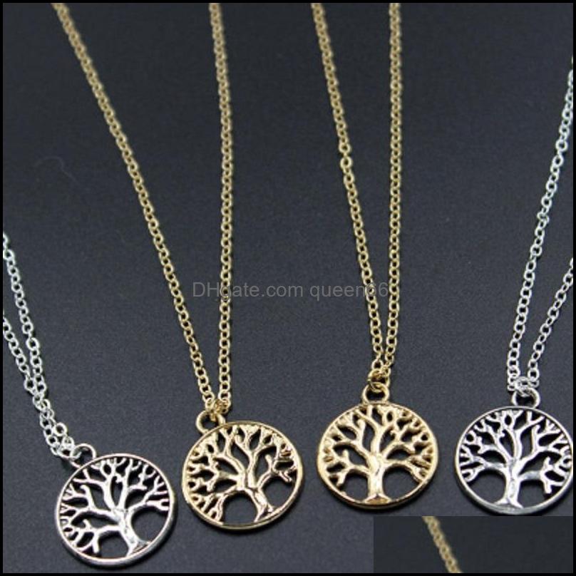 

& Pendants Jewelryvintage Tree Of Life Pendant Necklaces Antique Sier Gold Plated Charm Necklace Peace Trees Sweater Chain Jewelry Xmas Gift