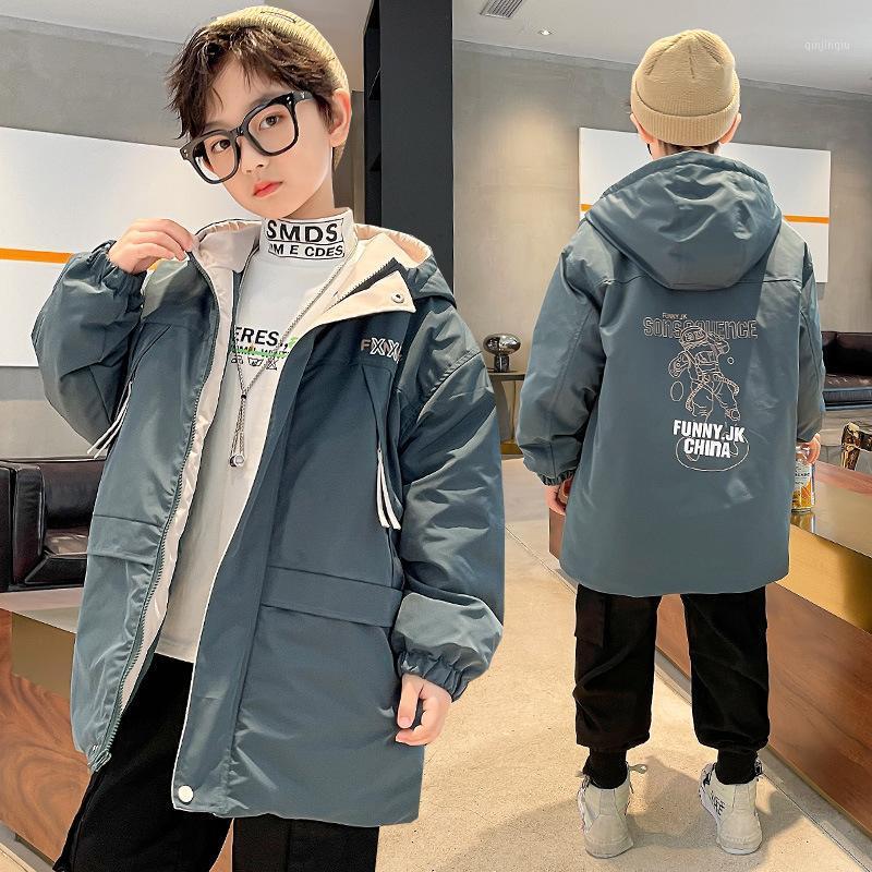 

Jackets 2021 Arrival Boys' Winter Thickened Warm Coat Good Quality Retail, Blue;gray