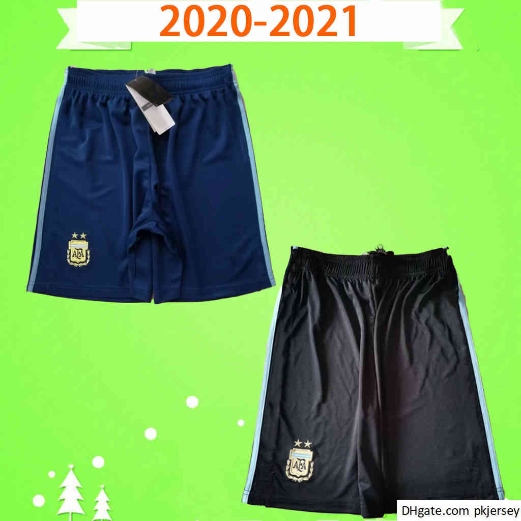 

2020 2021 Argentina soccer shorts 20 21 home away white blue football pants MESSI Camiseta de futbol DYBALA DI MARIA, Black;red