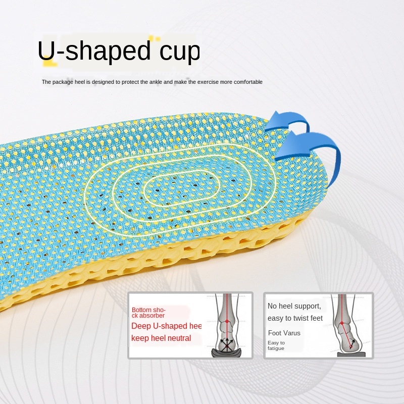 

Motion Insole Men Shock Absorbing Sweat Deodorization, Breathable Basketball Soft Cushioning Insole Summer C0410