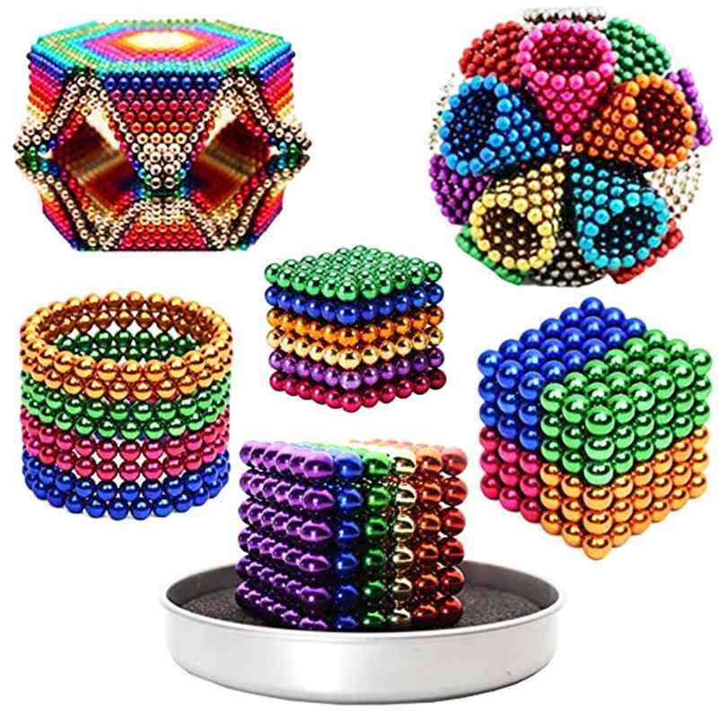 Gift buck Bucky ball 216 5mm color powerful magnetic spherical toy magnets-image-716069876