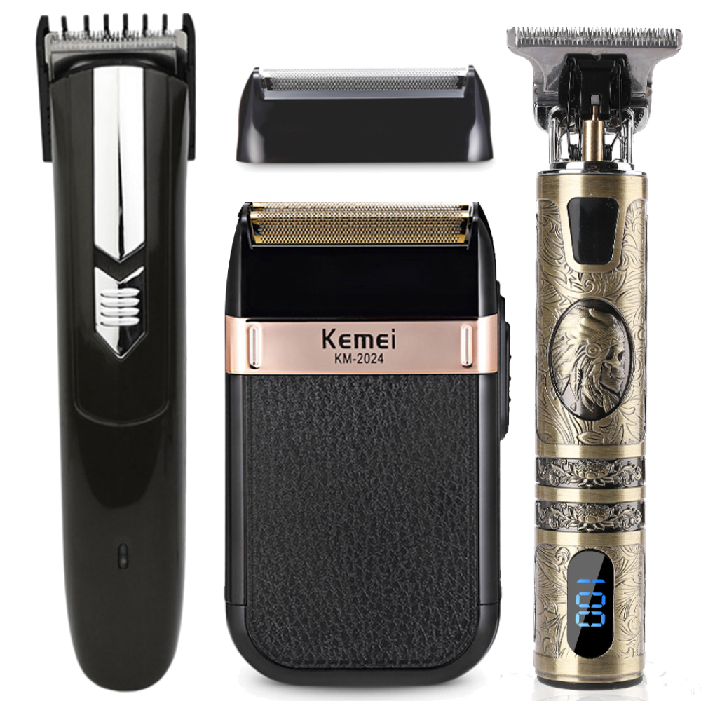 

Professional Barber Hair Clipper Trimmer For Men Electric T-Outliner Finish Hair Cutting Machine Cordless Beard Trimmer Shaver