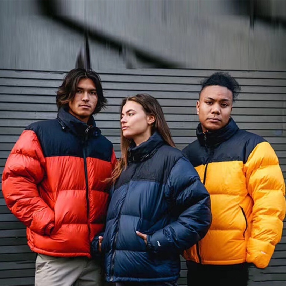 

goose off down jacket coat 1996 north fashion men nuptse icon tnf outdoor men's and women's casual white face couples warm jacket, Black