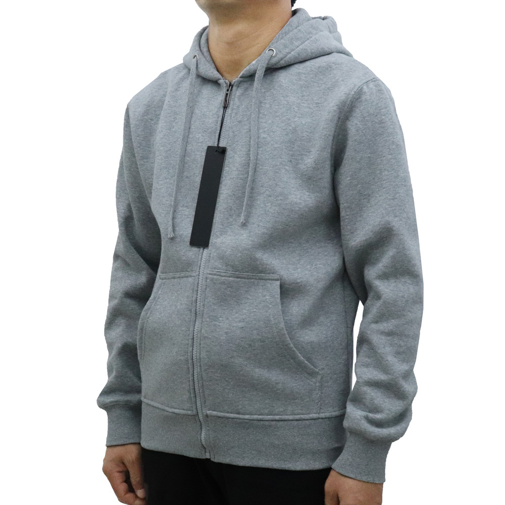 

New Style Mens Hoodies Zipper Hooded Sweatshirt Cardigan Hoodie Standard And Fleece Casual Jumpers Long Sleeve Sportswear Streetwear Man Clothing, Gray
