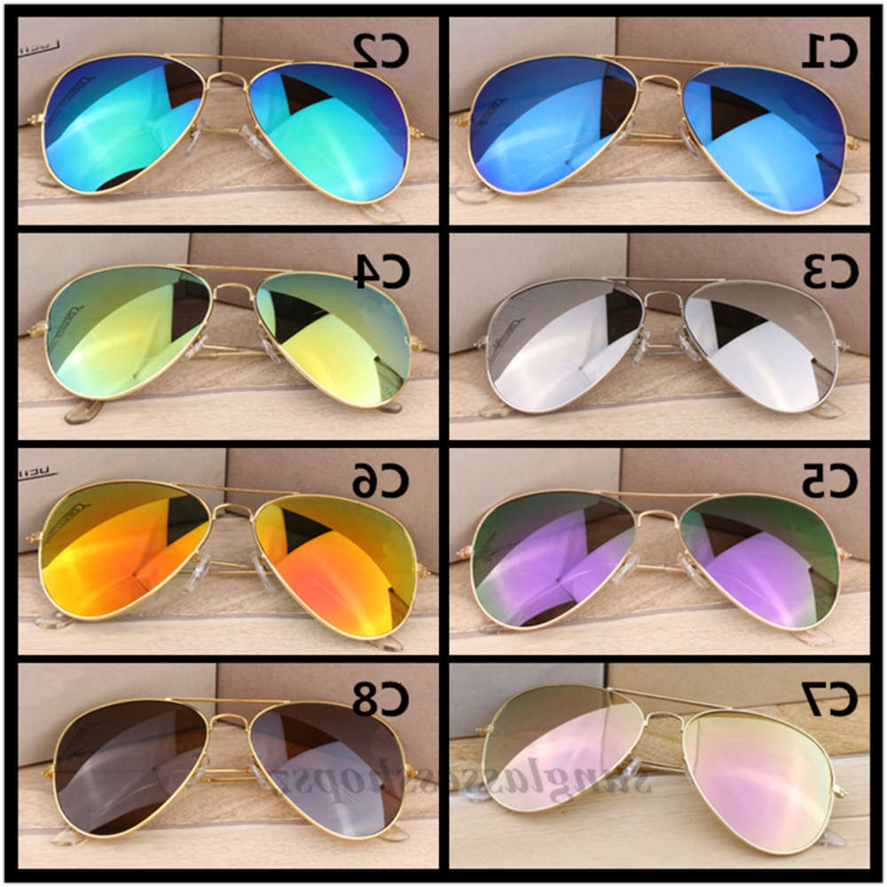 

sunglasses Sunglasses hot selling pilot classic metal resin eye protection UV400 brand sunglasses wholesale 58mm with original box, Black