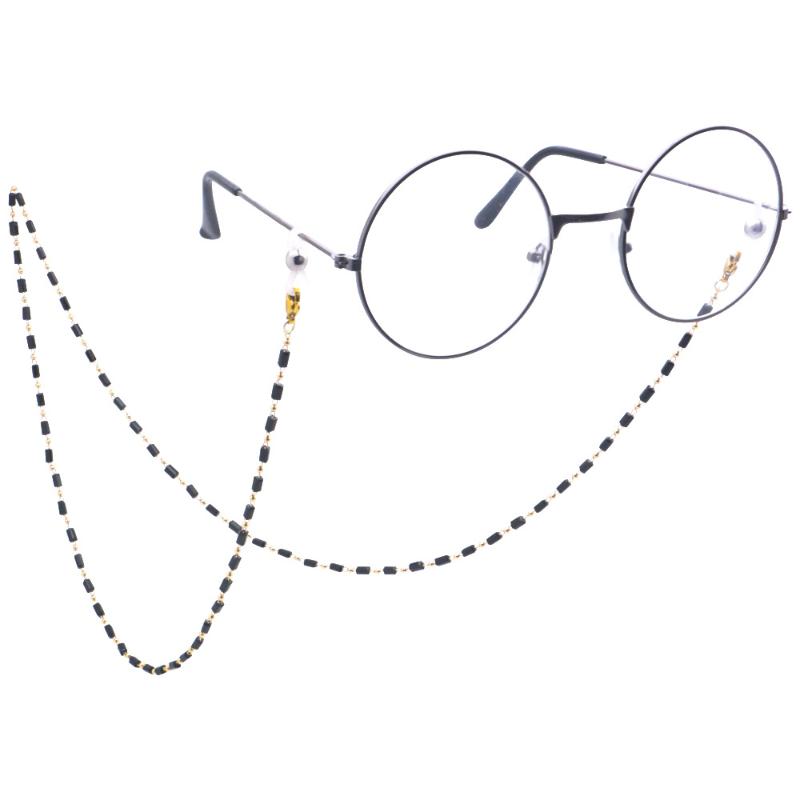 

Other Fashion Accessories Women Black Square Gold Beads Glasses Chain Holder Metal Eyeglass Sunglasses Strap Lanyards Neck Chains For Readin