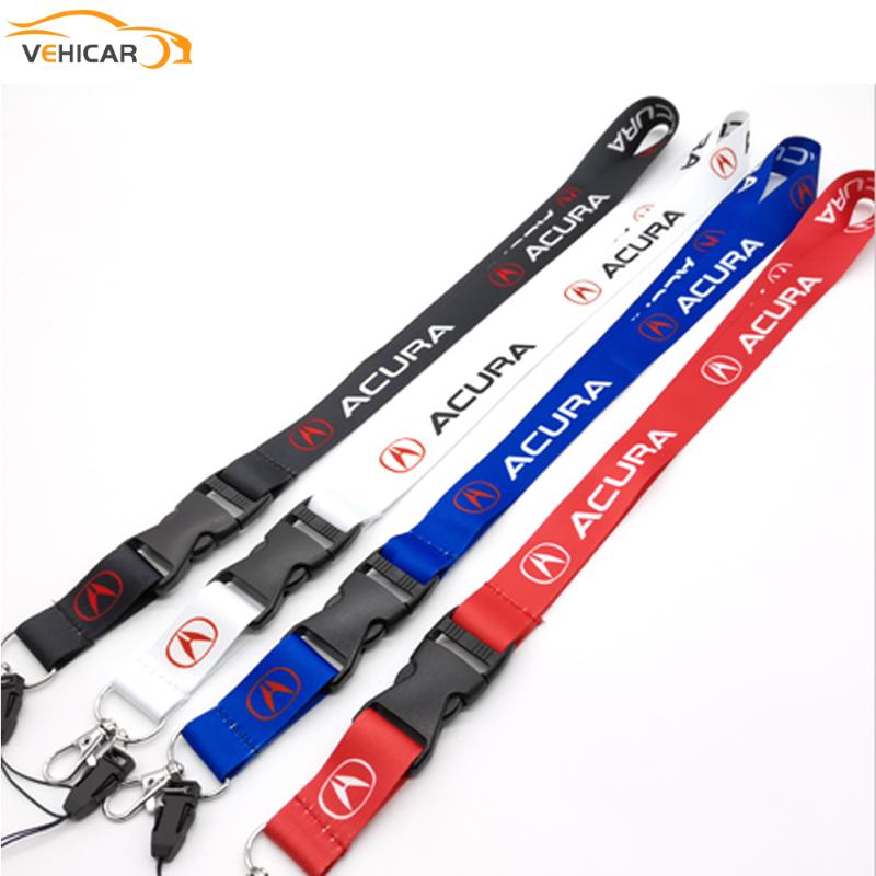 

Keychains VEHICAR Car Logo Lanyard For Acura Design Neck Strap Fashion Keychain Keyring Keys House ID Badges Card