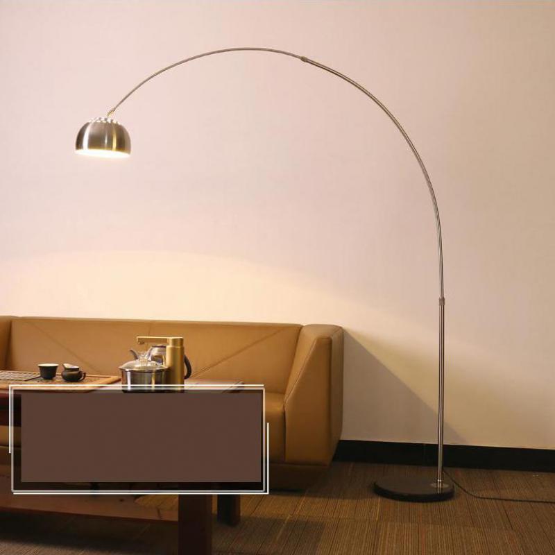 

Floor Lamps Modern Tall Standing Lamp Long Fishing For Living Room Light Reading Office Work Study Lighting Chrome E27