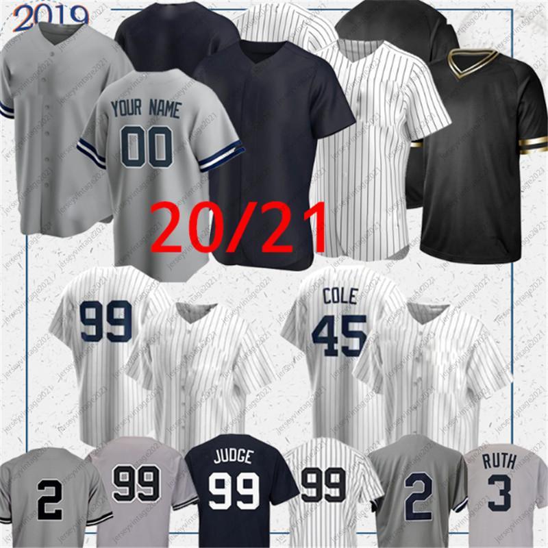 

99 Aaron Judge Jersey Yanke 2 Derek Jeter 45 Gerrit Cole 2020 Custom Jersey Gleyber Torres Don Mattingly Babe Mariano baseball jerseys, Yangji7