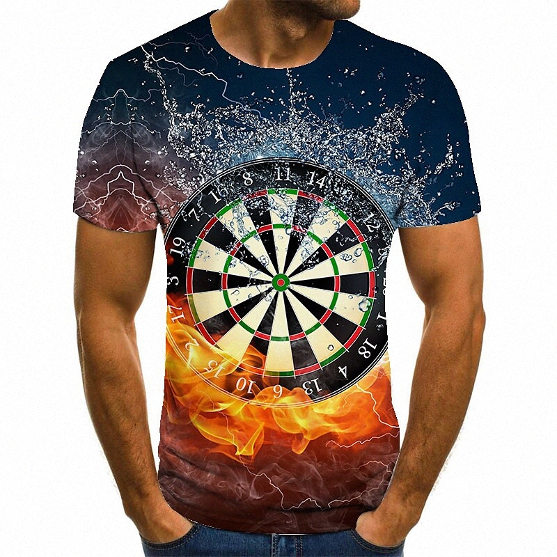 Men's Unisex Tee T shirt 3D Print Graphic Prints Darts Plus Size Round Neck Casual Daily Print Short Sleeve Tops Basic Fashion Designer Big