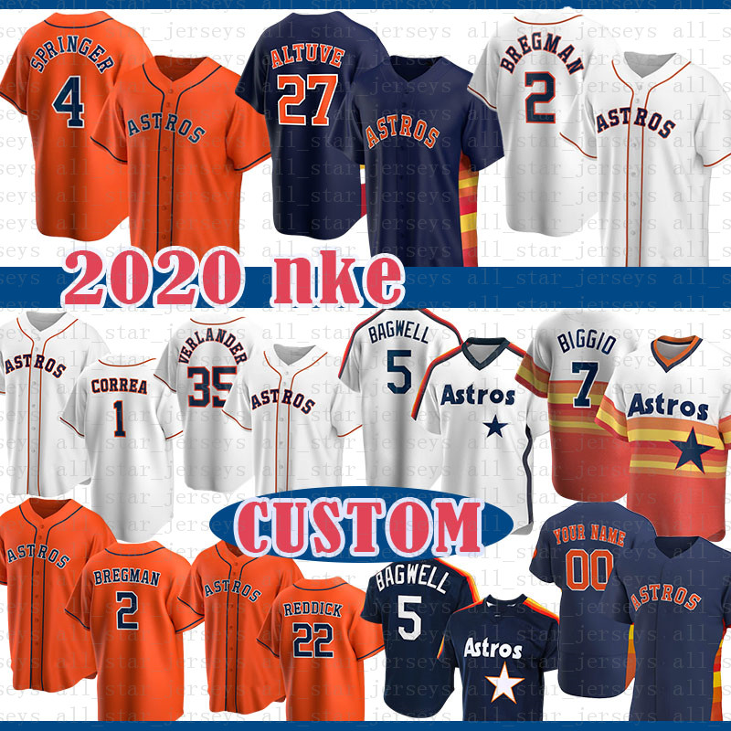 

27 Jose Altuve Houston 2 Alex Bregman Astros Baseball Jersey 44 Yordan Alvarez Carlos Correa Justin Verlander Nolan Ryan Zack Greinke Craig Biggio Bagwell Springer