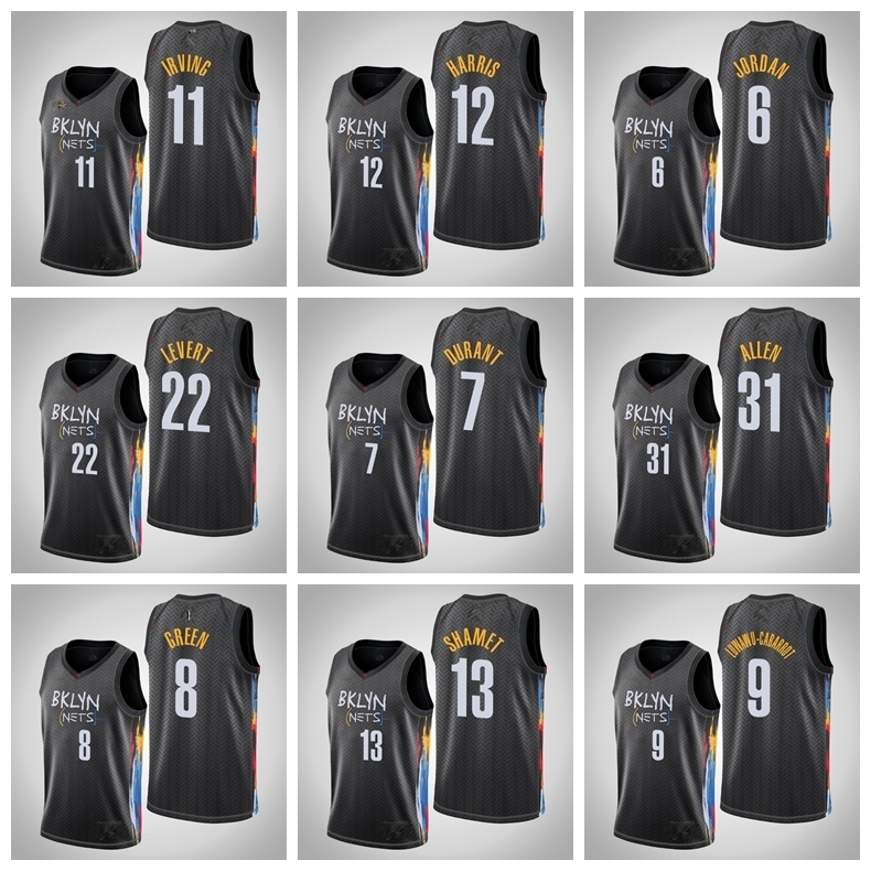 

Nba's basketball jersey Brooklyn's Nets's Men Kevin Durant Kyrie Irving Spencer Dinwiddie James Harden customized Jerseys, Black;red
