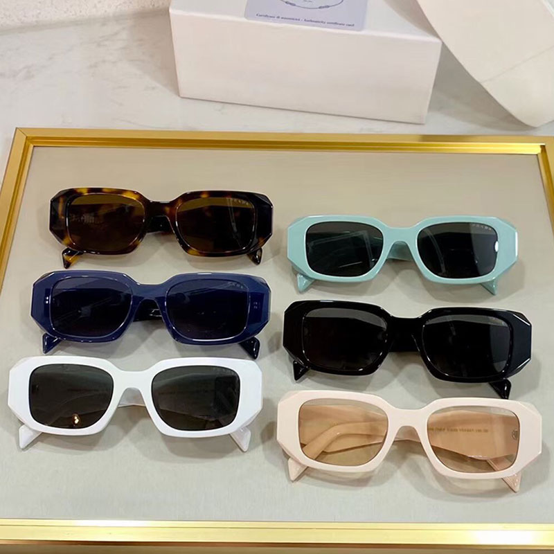 

Woman P home sunglasses SPR17WF designer party glasses ladies stage style top high quality Fashion concave-convex three-dimensional line mirror frame Size 51-20-145